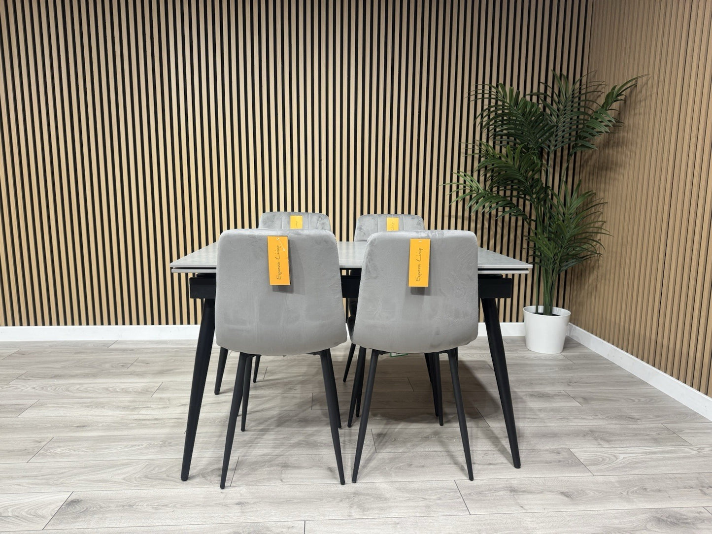 NEXT Sample - VERONA Marble Effect Extending Dining Table + 4 x Chairs RRP £1799