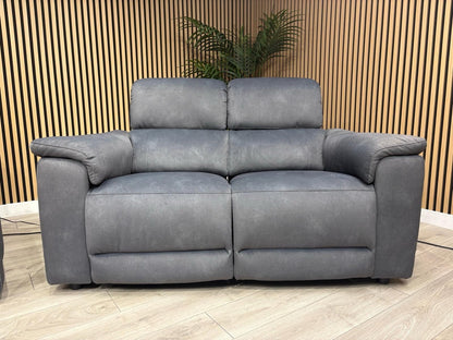 F.V GENIUS Fabric 3 Seater Media Sofa + 2 Seater Power Recliner Set RRP £4940