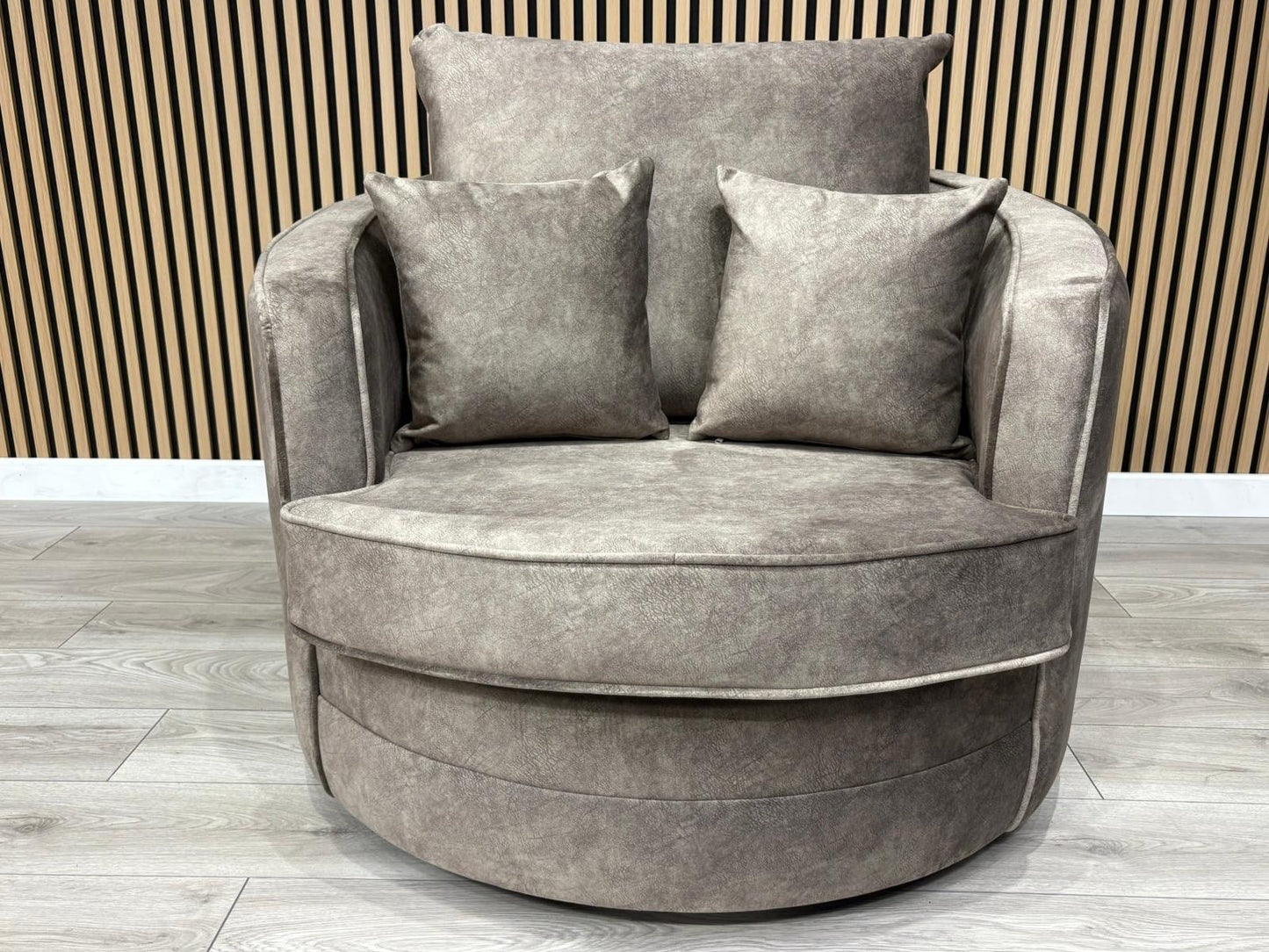 DFS - CHERISHED Style Fabric Swivel Armchair, Formal Back - RRP £949