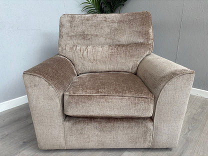 NEXT - Stamford Fabric Armchair, Plush Chenille Mid Natural - RRP £750