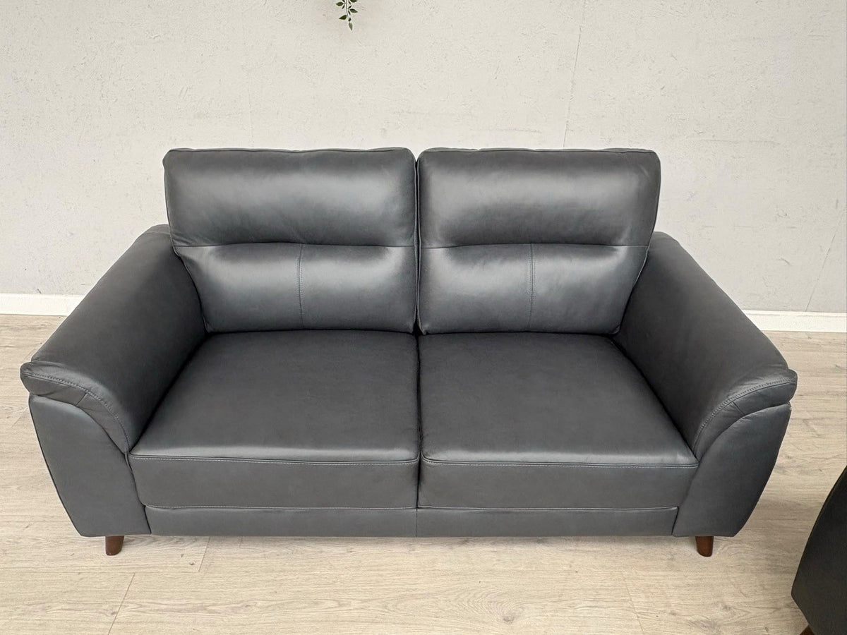 DFS Coben Leather 2 Seater Sofa + Armchair Set - RRP £1428 (Read Description)