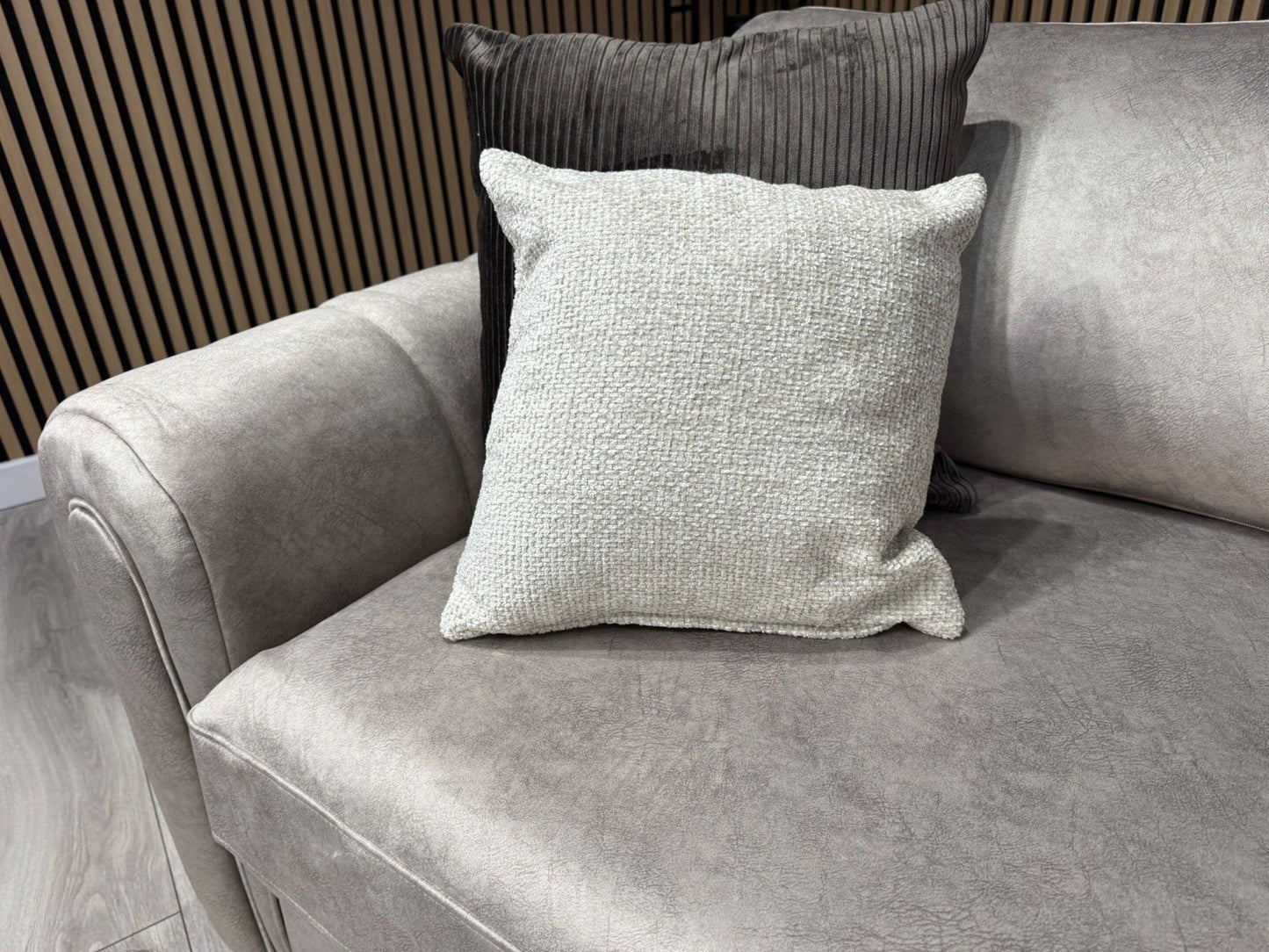 DEVINE Glamour Large Fabric 4 Seater Sofa + Love Chair Armchair - RRP £2,598