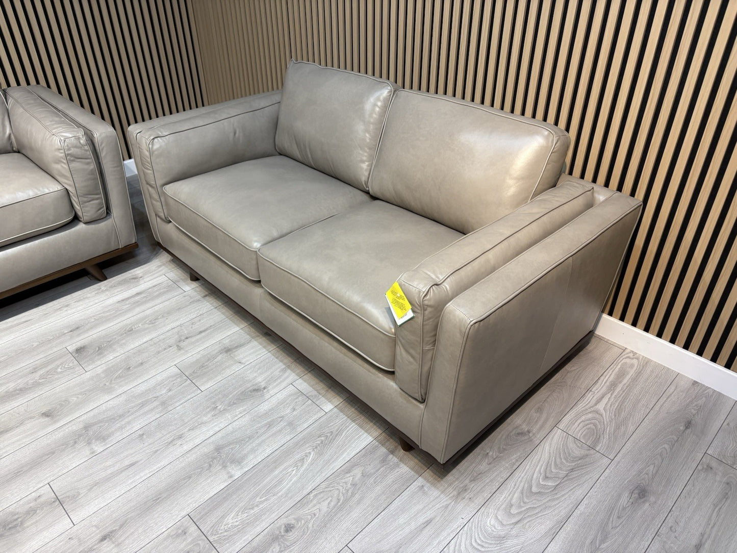 John Lewis Sample VALENCIA 3 Seater + 2 Seater + Armchair Leather Sofa Set