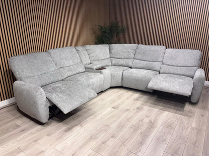 SOHO Fabric Modular 2 Corner 2 Console Sofa Set, Power Recliners - RRP £2,995