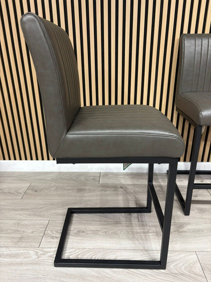 NEXT Sample - RIGA Industrial leather Bar Stools