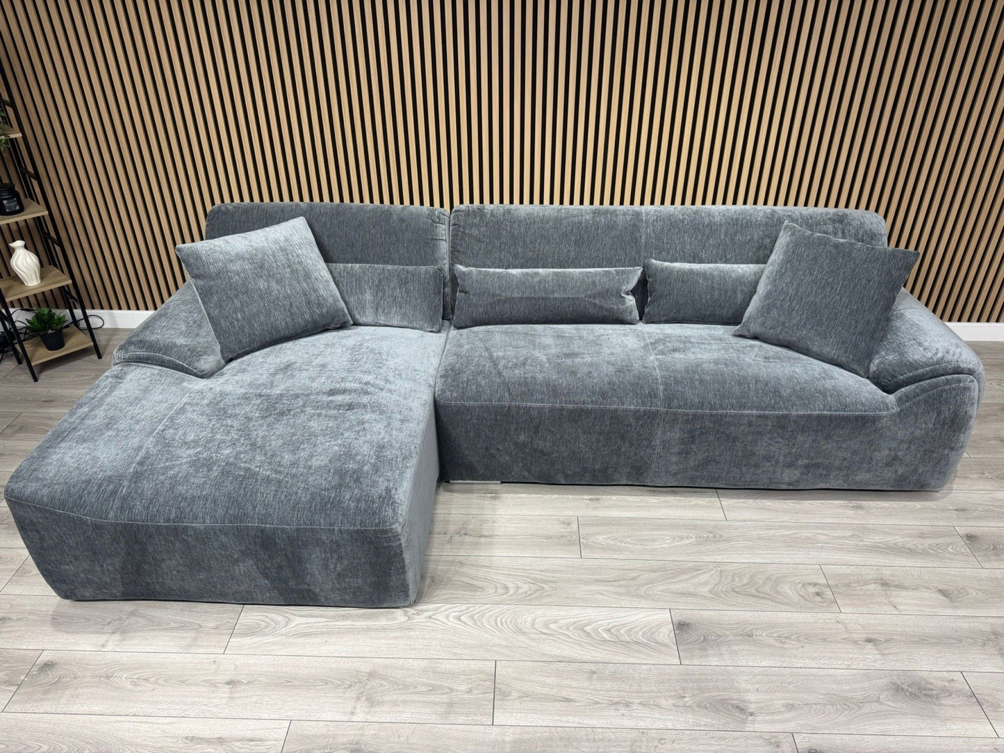 MODENA Large Fabric LHF Open End Chaise Corner Sofa - RRP £2,499