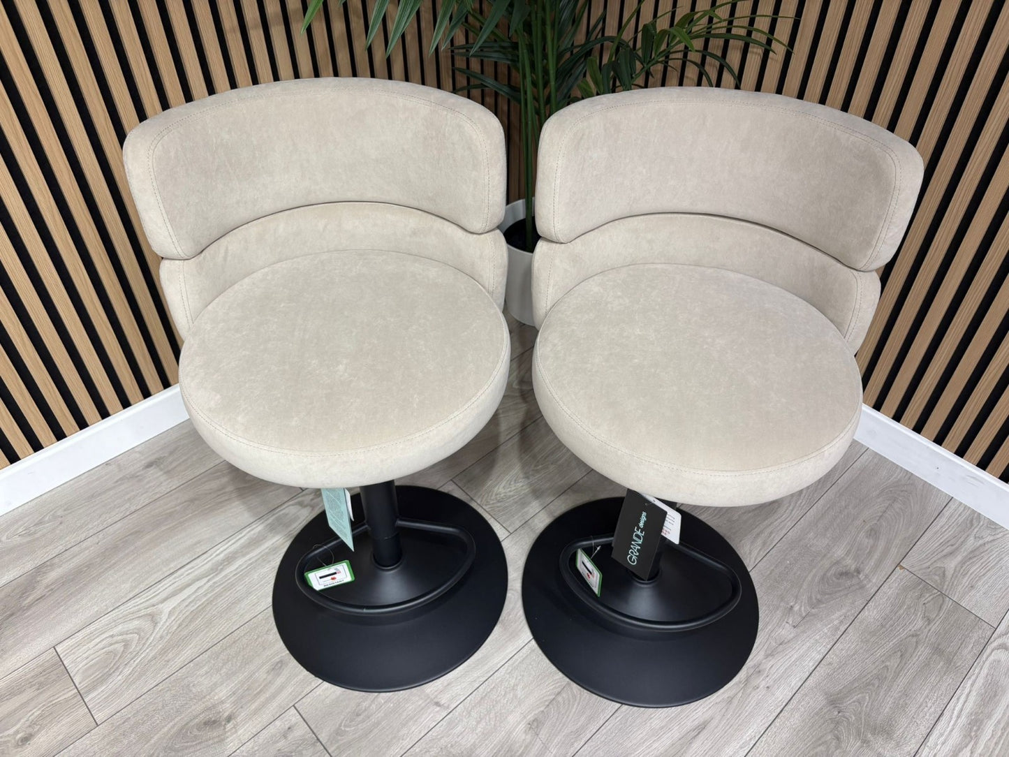 NEXT Sample - Brushed Velvet Cream Bar Stool