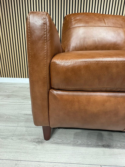 John Lewis BAILEY Style RHF Leather 3 Seater Chaise End Sofa, Tan - RRP £3,449