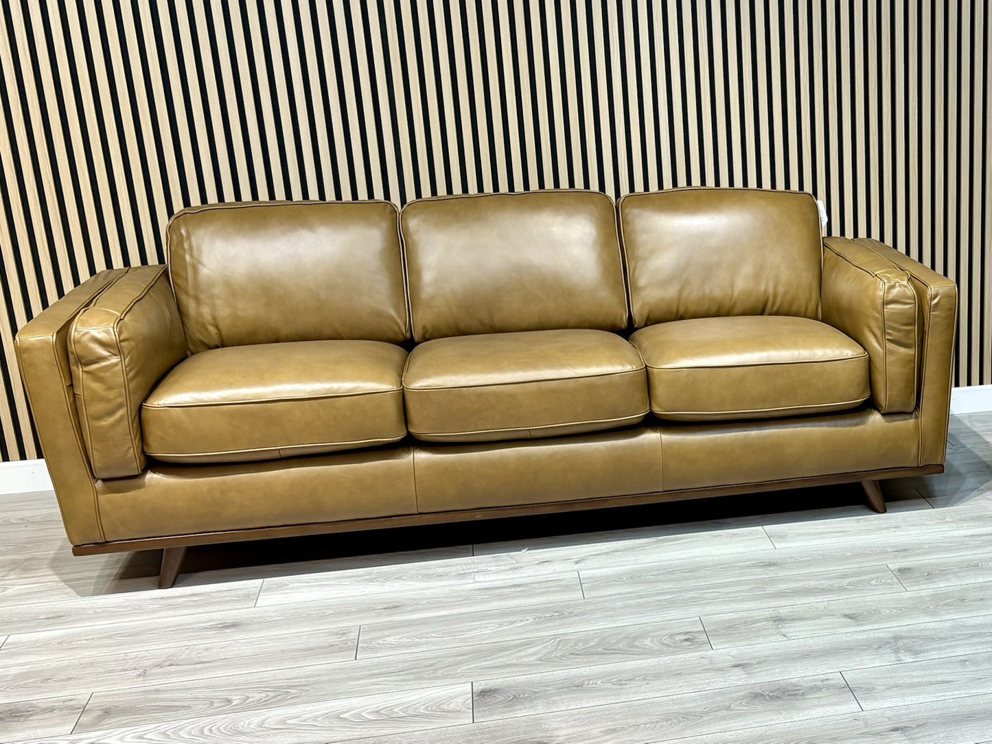 John Lewis Sample VALENCIA Leather 3 Seater Sofa, Caramel - RRP £2299