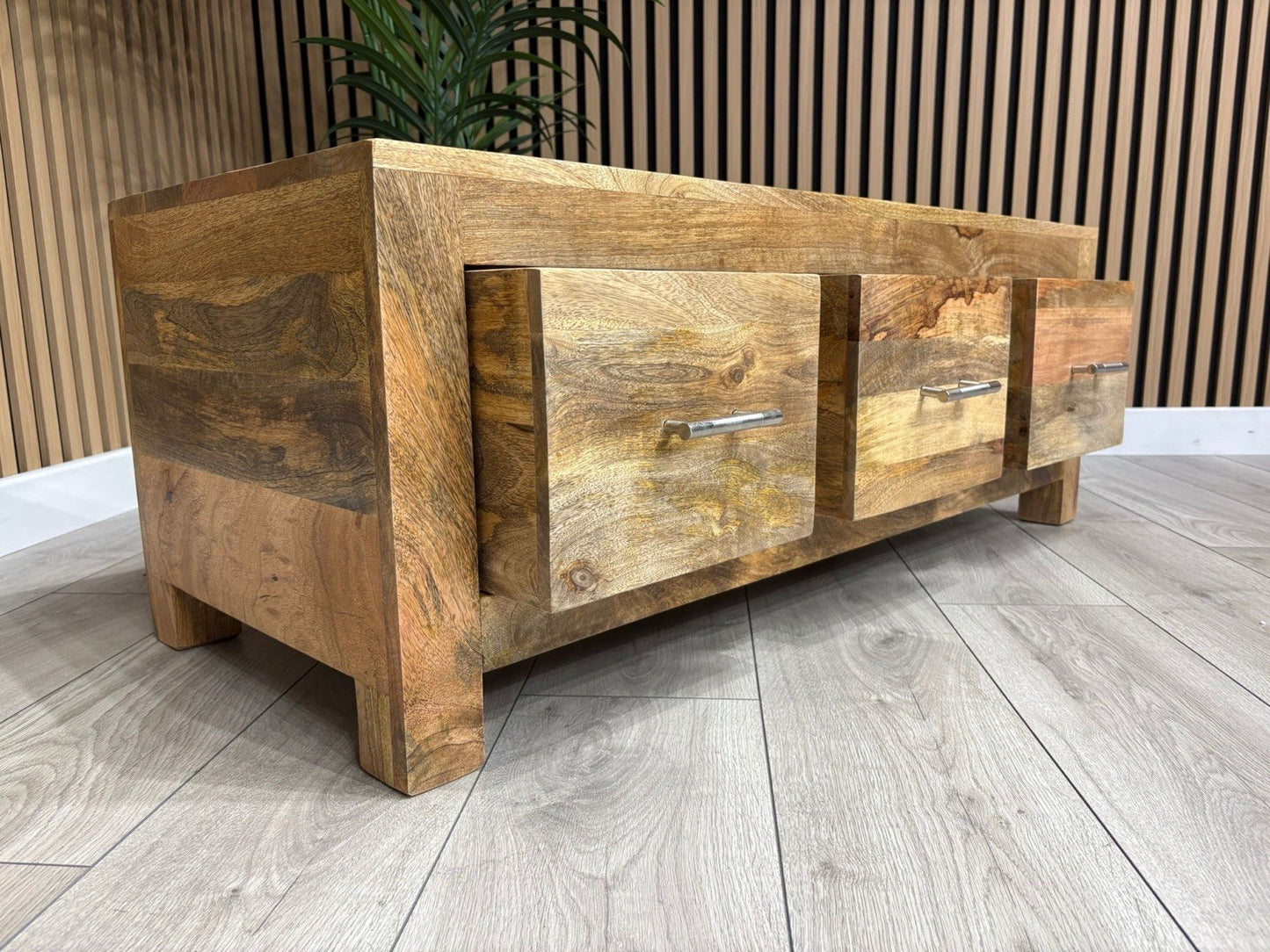 NEXT Sample - Cuba Mango Wood 3 Drawer Coffee Table - RRP: £695