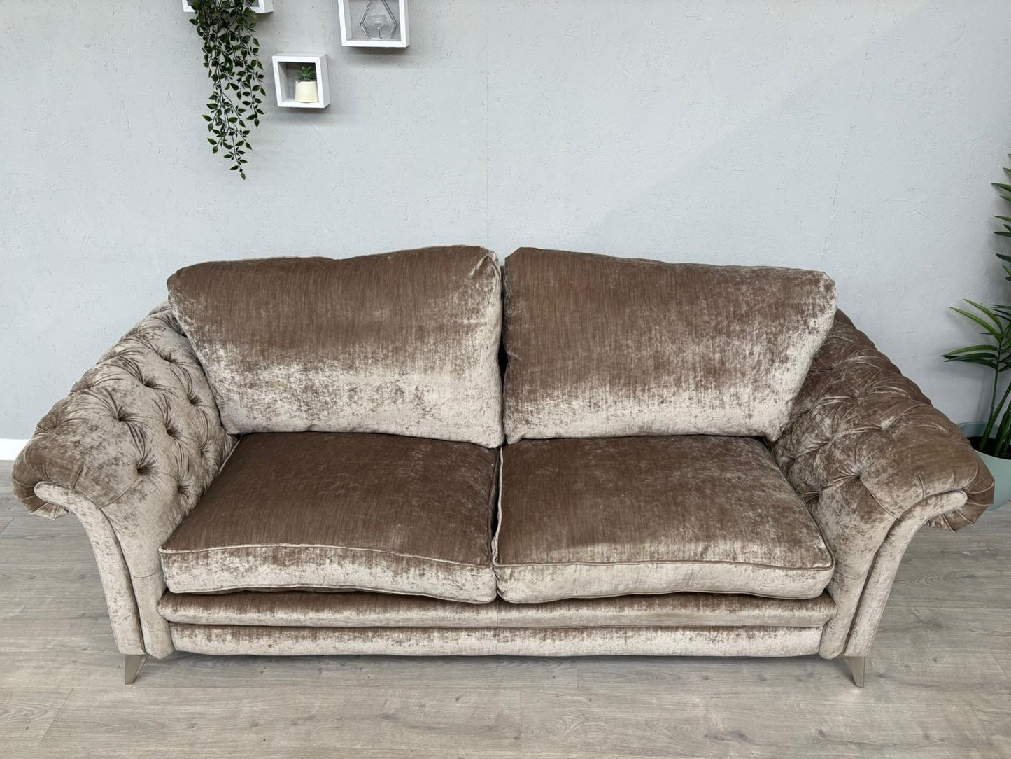 DFS Loch Leven Fabric 3 Seater Chesterfield Sofa - RRP £1499 Ex Display
