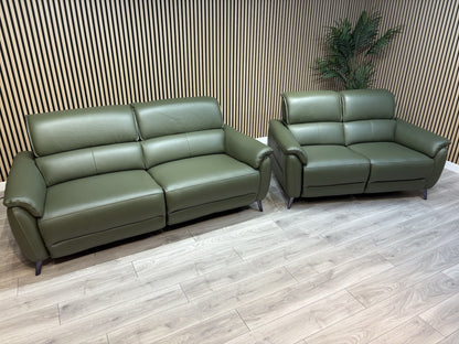 Furniture Village JUDE Style Leather 3 + 2 Seater Power Sofa Set - RRP £4,690