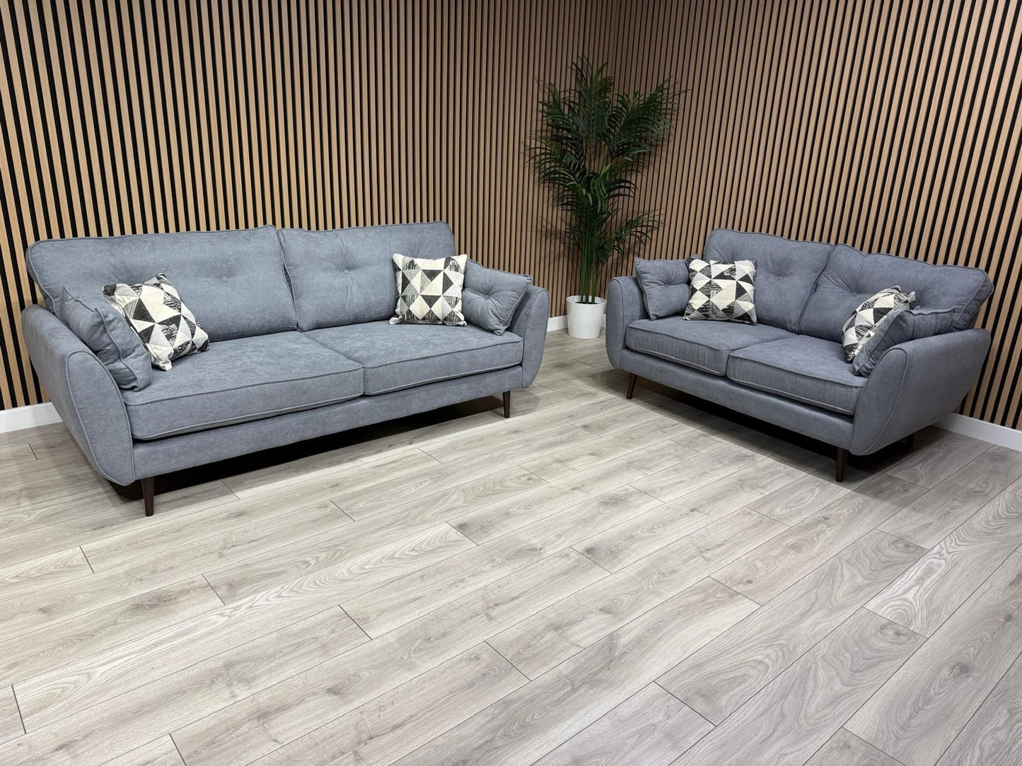 DFS - Zinc 3 & 2 Fabric Seater Sofa Set RRP £1799