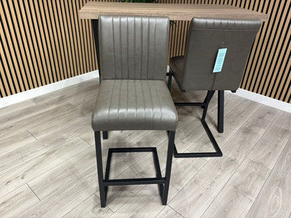 NEXT Sample - RIGA Industrial leather Bar Stools