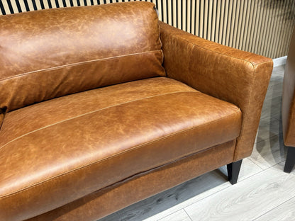 John Lewis BAILEY Style Leather 3 + 2 Seater Sofas, Armchair + Stool - RRP £4648