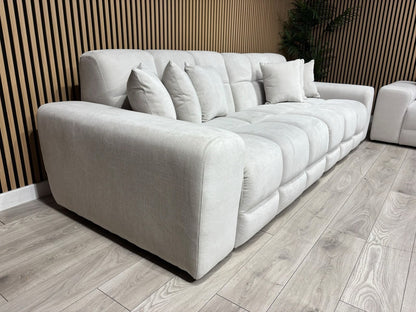 EVE CLOUD Large Fabric 4 Seater Sofa + Armchair, Natural - RRP £2,998