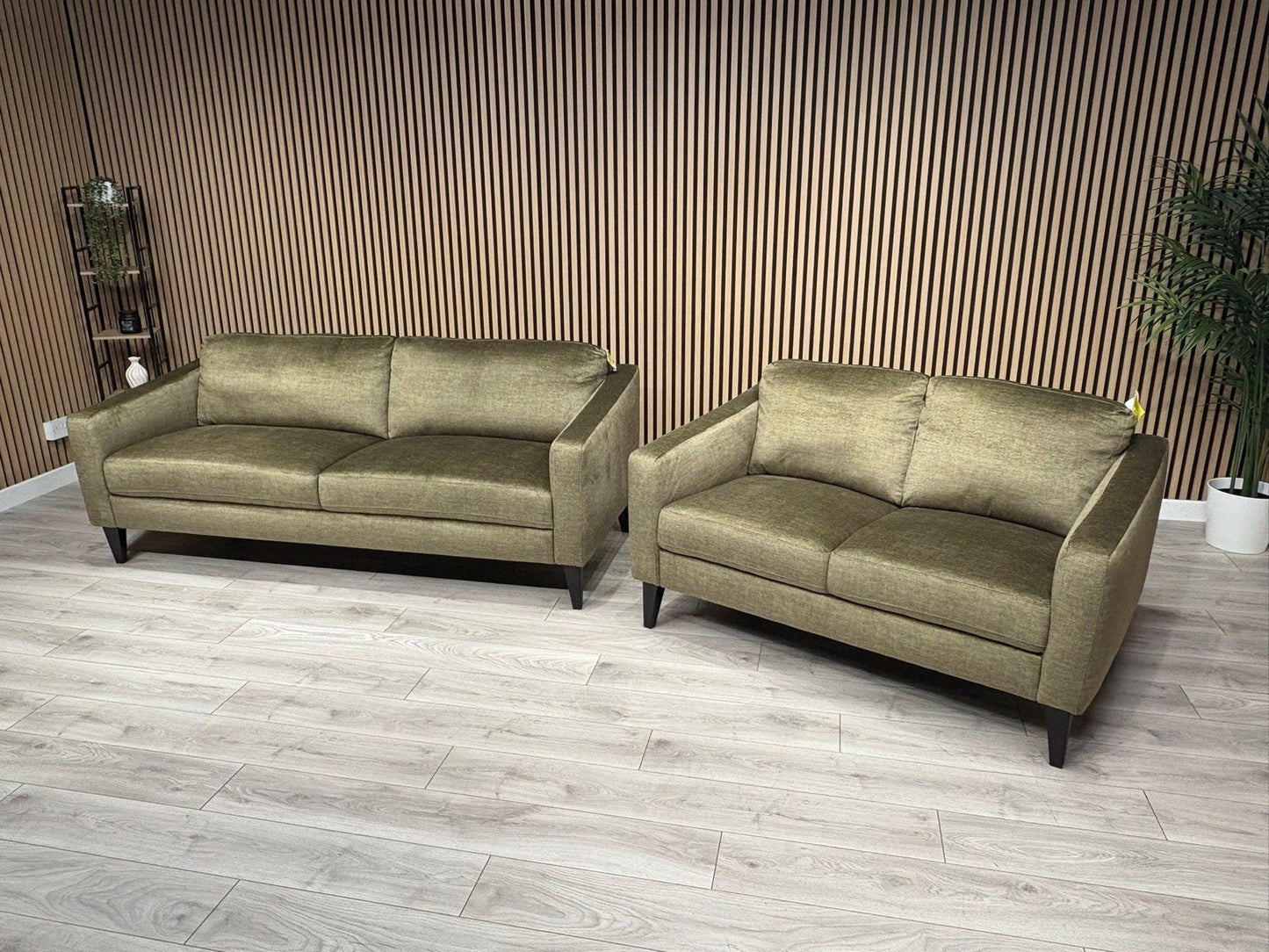 John Lewis BAILEY Style Fabric 3 Seater + 2 Seater Sofa Set, Olive - RRP £2,978