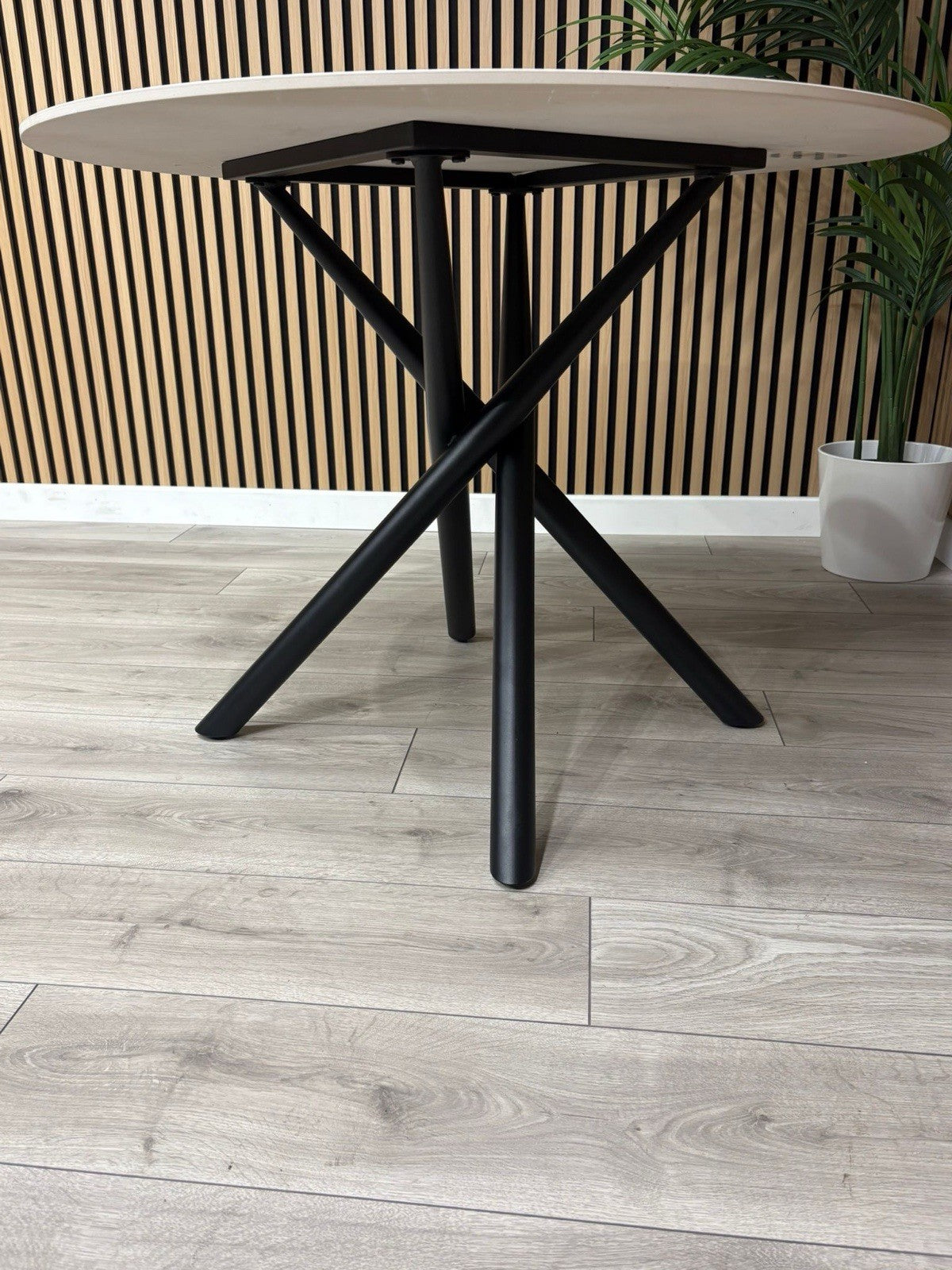 NEXT Sample - Vista Marble Effect Circular Dining Table - RRP £899