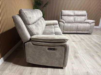Furniture Village Fabric Power Recliner 3 Seater + 2 Seater Sofa Set - RRP £2590