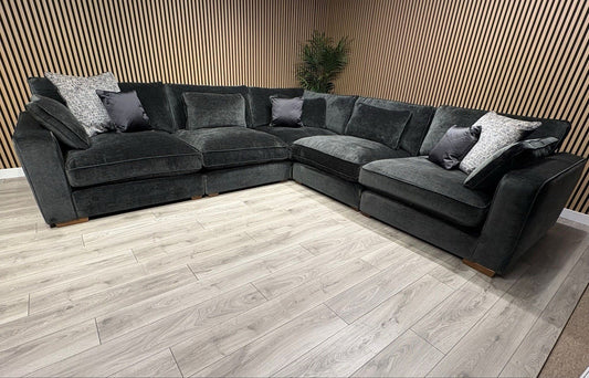 Sofology CAVALLI Fabric Modular 3 Corner 3 Sofa, Slate  - RRP £5,499