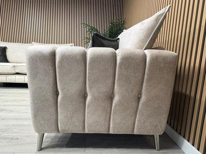 DFS - Cherished Style 3 + 2 Seater Sofa Set, Formal Back, Oatmeal - RRP £2,598