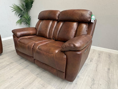 DFS Bravado Leather 2+2 Seater Power Recliner Sofa Set - RRP £3798
