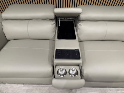 Sofology PLAZA style Leather 2c2 Power Recliner Sofa + Console - RRP £4699