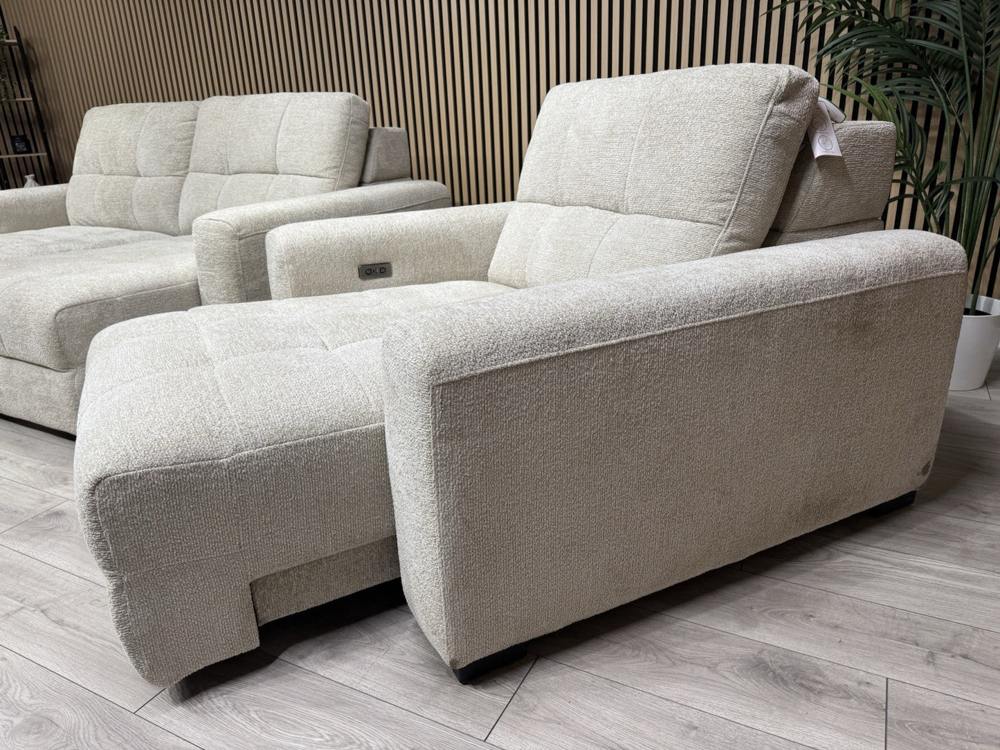 DFS Una 3 Seater Sofa + Love Chair Power Slider Set RRP £2398