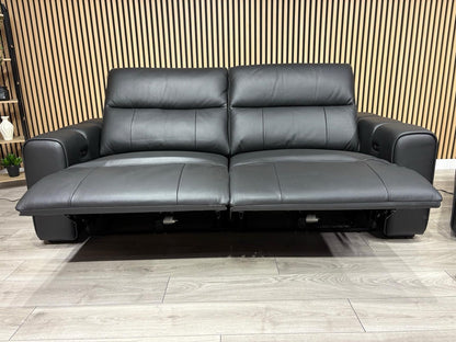 DFS Sample Bellagio Leather 3 Seater + 2 Seater Sofa Set, Power Recliners RRP: £3840