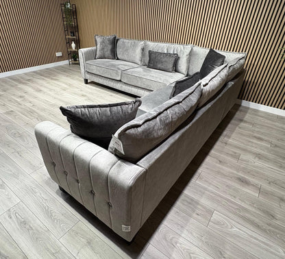 DFS - Cherished Fabric Corner Sofa, Formal Back - RRP: 2399