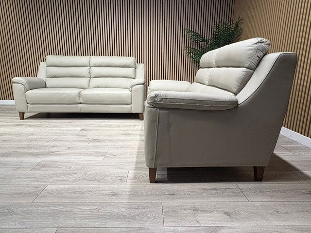 John Lewis Sample BELLA Leather Sofa, Pearl - Different Combinations Available