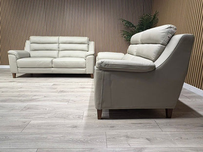 John Lewis Sample BELLA Leather Sofa, Pearl - Different Combinations Available