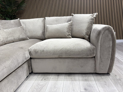 Sofology MARBLE ARCH Style Fabric RHF Corner Sofa, Mocha - RRP £3,599