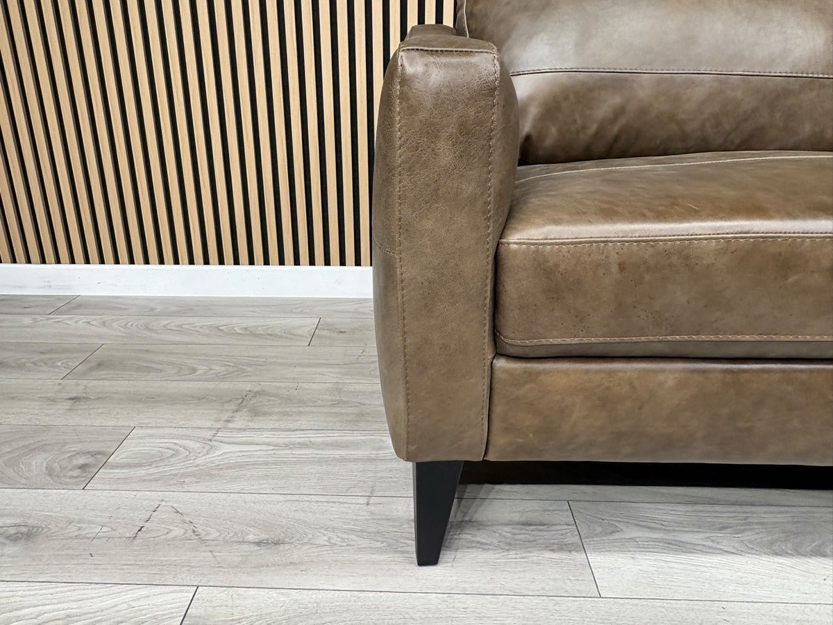 John Lewis BAILEY Style Leather 3 + 2 Seater Sofa Set, Chestnut - RRP £3978