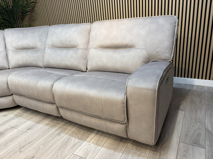 DFS - EXCALIBUR Fabric Large 2 Corner 2 Power Recliner Console Sofa - RRP £3,999