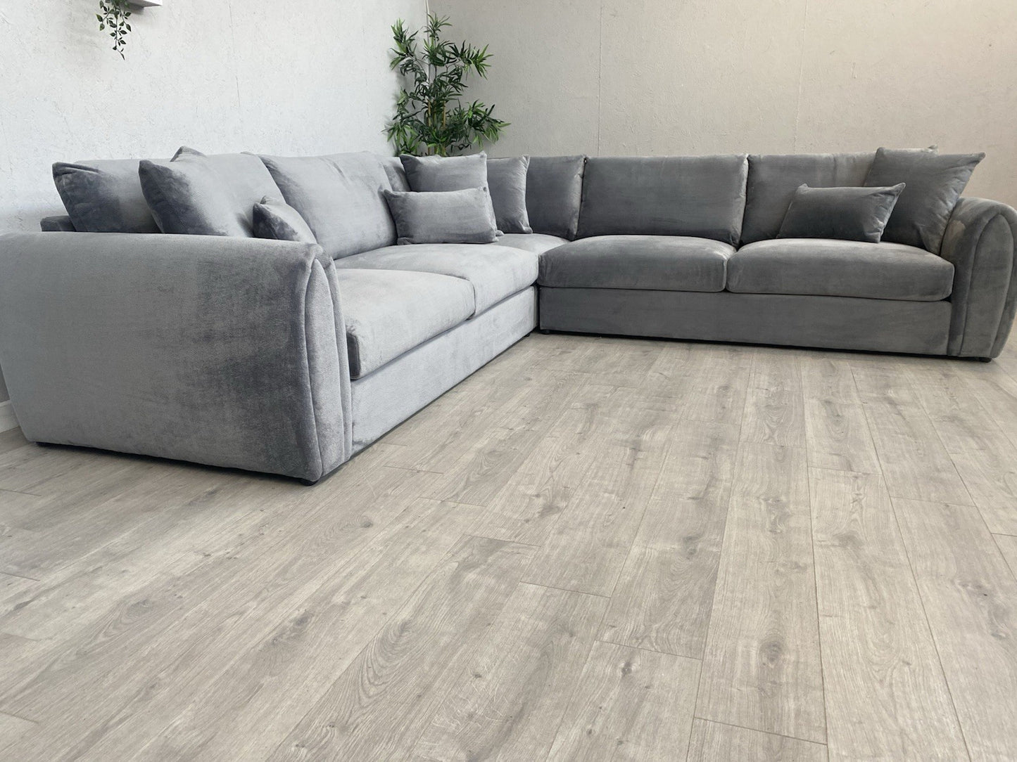 Sofology - MARBLE ARCH Style Fabric Large 2 Corner 2 Sofa, Grey - RRP £3,999