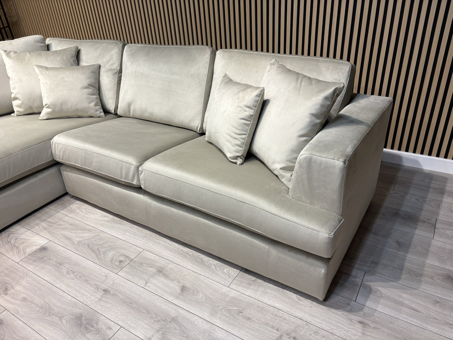 NEXT - STRATUS Fabric LHF Corner Chaise Sofa + Footstool - RRP £2,698