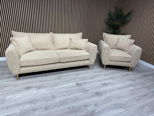 Sofology - Gabrielle Style Fabric 3 Seater Sofa + Armchair Set - RRP £2,898
