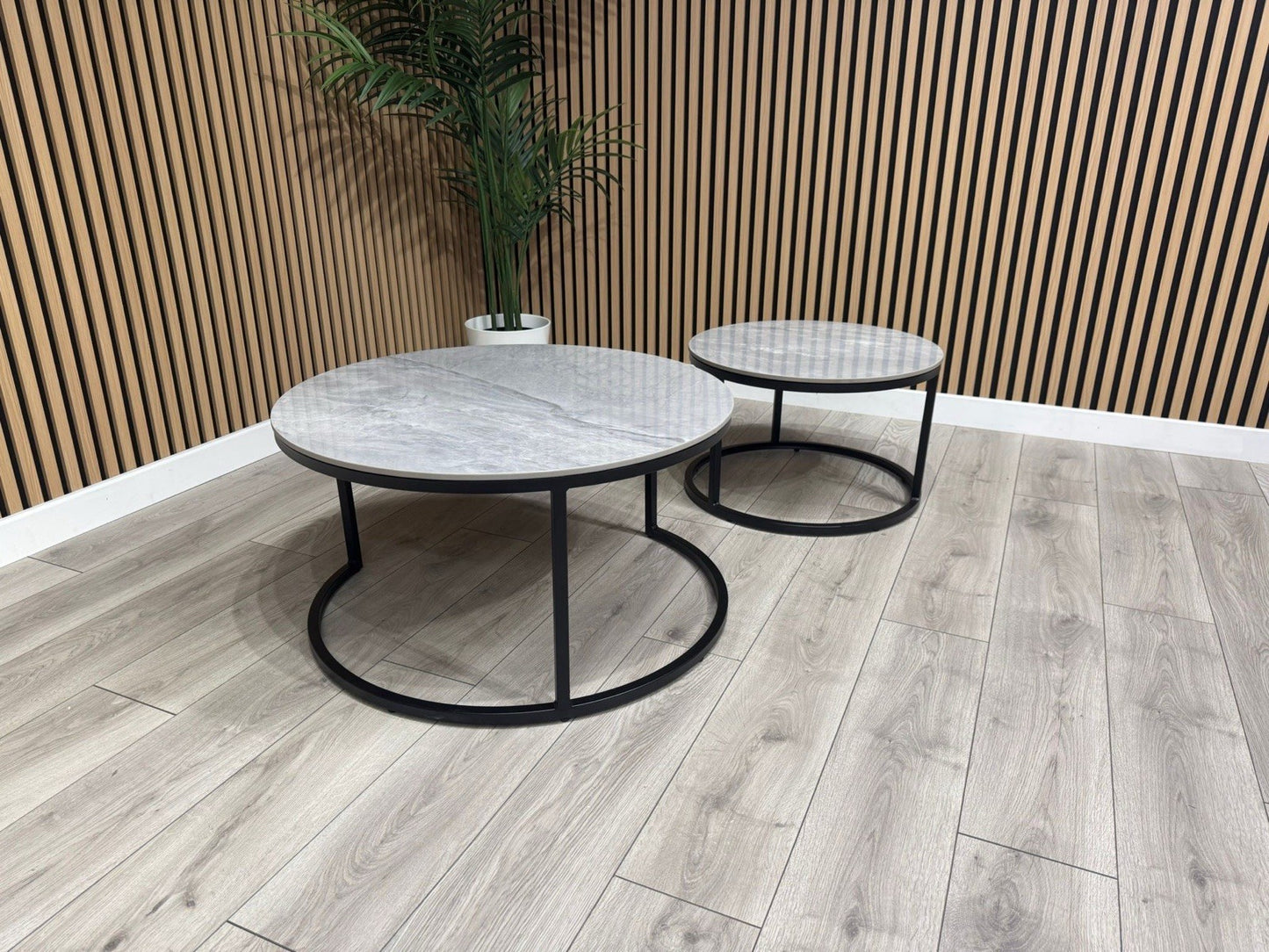 Furniture Village - Yoyo Nest Of Round Coffee Tables, Grey  - RRP £569