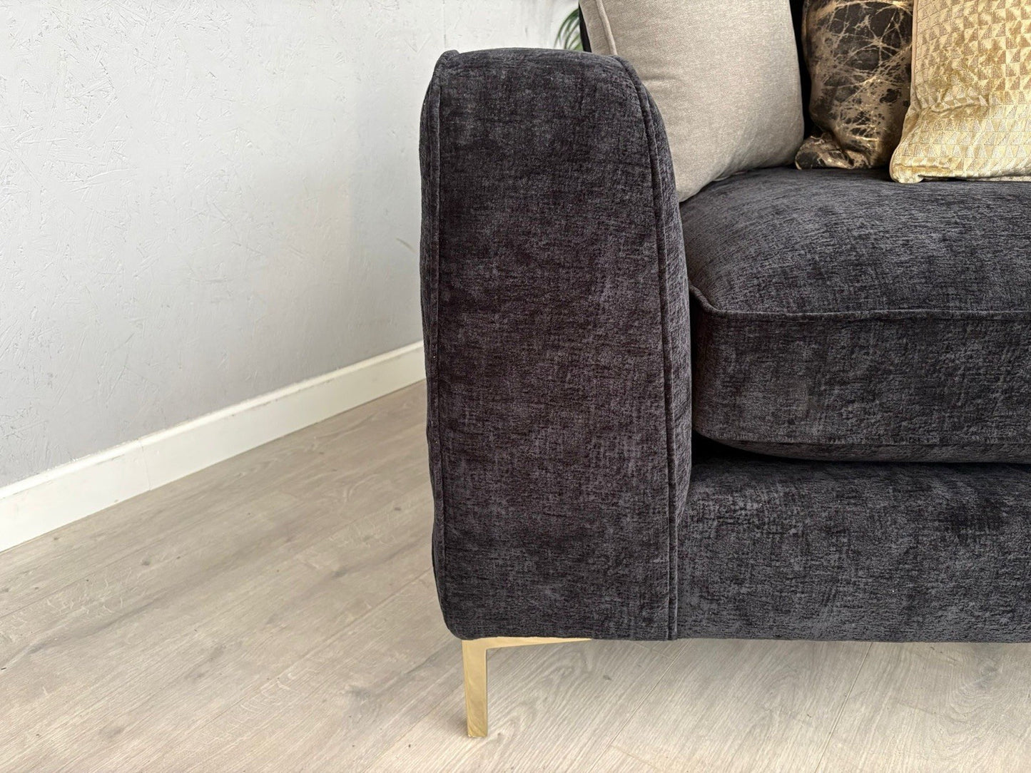 Sofology ROCOCO Fabric Love Seat Armchair / Chair, Verbier Jet - RRP £1599