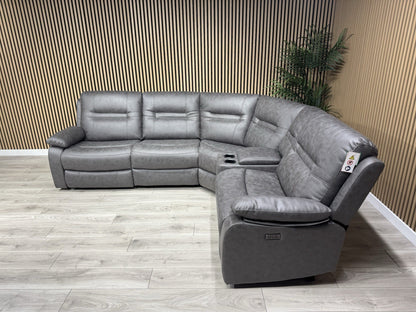 DFS Model Fabric Modular Corner Sofa + Console, Power Recliners - RRP £2,599