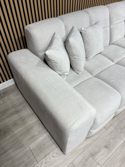 EVE CLOUD Large Fabric 4 Seater Sofa + Armchair, Natural - RRP £2,998