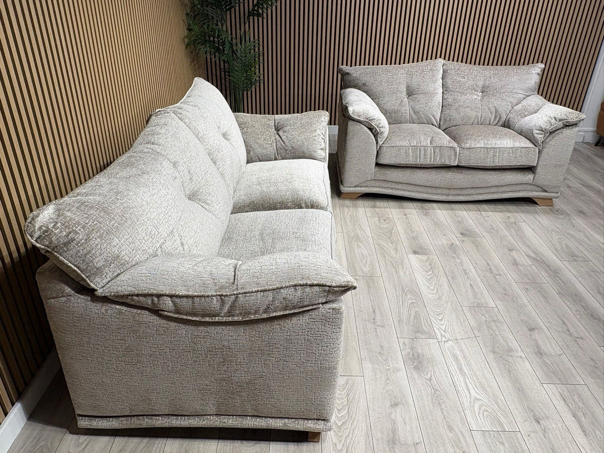 Oak Furnitureland RAVELLO Style Fabric 3 + 2 Seater Sofa Set - RRP £2,798