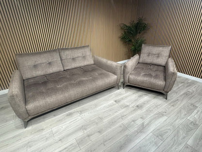 SCS Ostellato Fabric 3 Seater Sofa + Armchair, Adjustable Back Rests - RRP £2098
