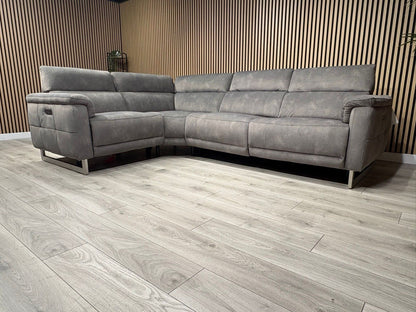 Furniture Village MOET Fabric 2 Corner 2 Power Recliner Sofa RRP £3295