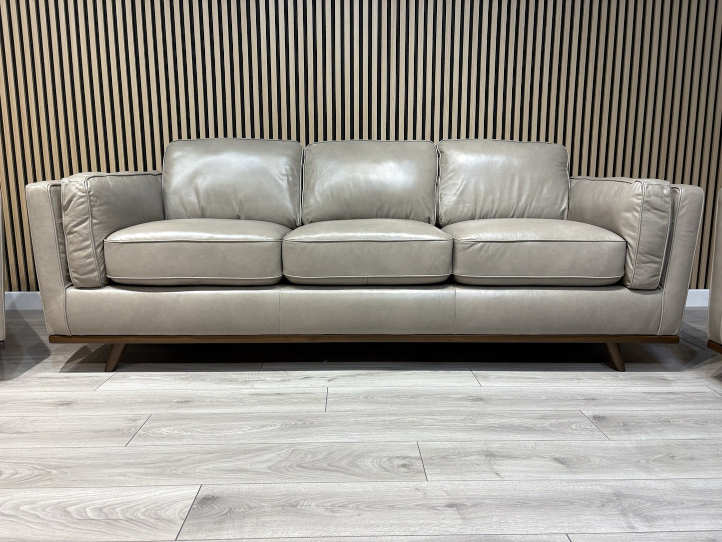 John Lewis Sample VALENCIA 3 Seater + 2 Seater + Armchair Leather Sofa Set