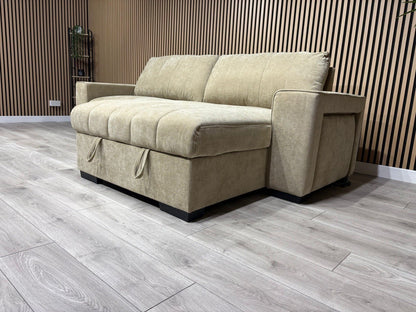 MONACO Premium Fabric RHF or LHF Chaise Sofa Bed with Storage - RRP £1549