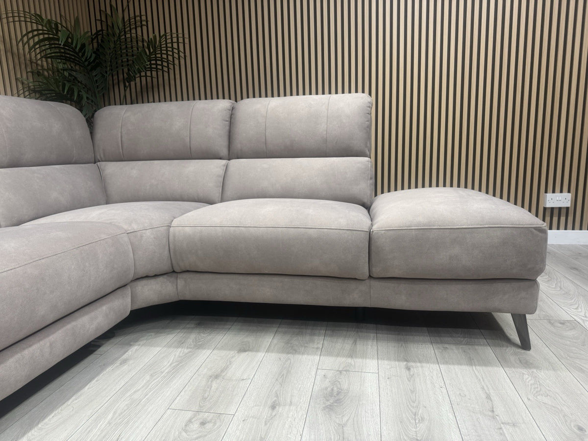 Furniture Village MOET Style Fabric RHF Chaise Power Recliner Corner Sofa