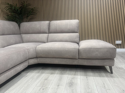 Furniture Village MOET Style Fabric RHF Chaise Power Recliner Corner Sofa