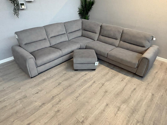 Furniture Village FLEX Fabric Large RHF Corner Sofa Bed + Footstool - RRP £3,390